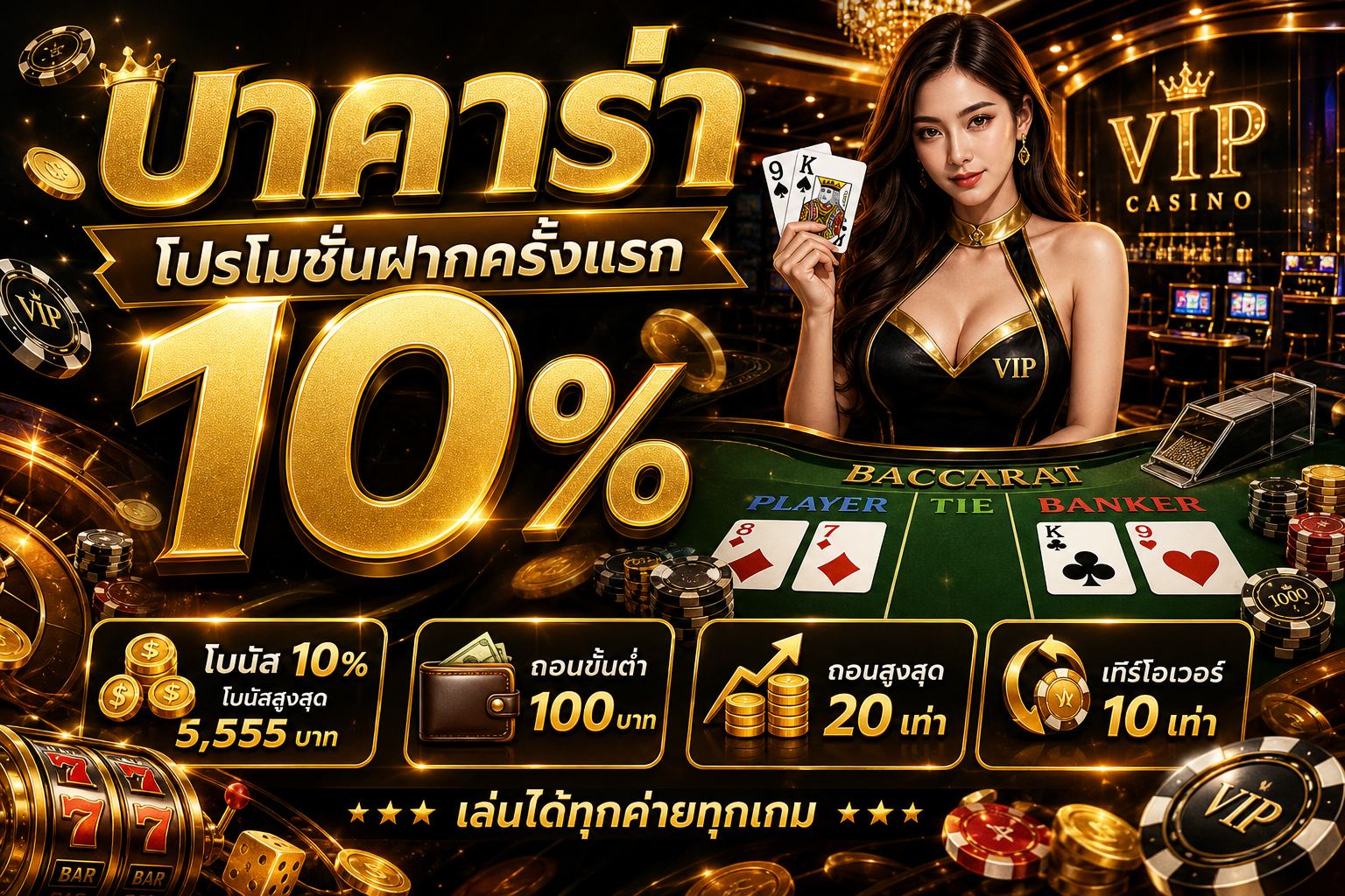 วิธีเล่นบาคาร่าสำหรับมือใหม่: กฎกติกาและศัพท์ควรรู้